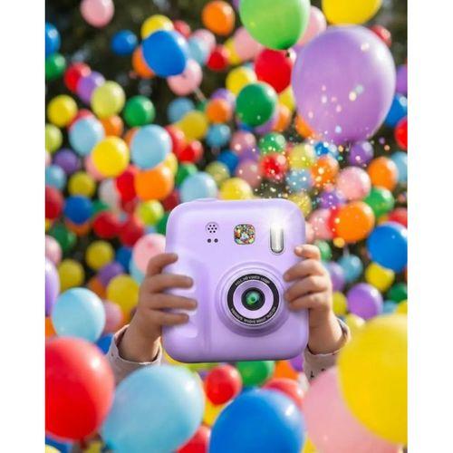 Eğitici Çocuk Kamerası Anında Fotoğraf Baskı 4 Rulo Kağıt Ve 5 Kalem Hediyeli