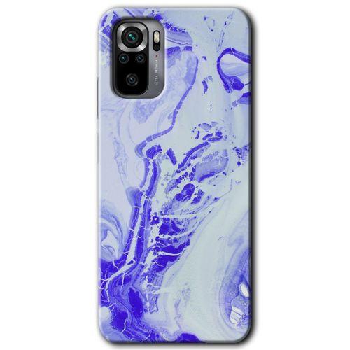 MRCİLETİSİM Xiaomi Redmi Note 10s Kılıf HD Desen Baskılı Arka Kapak + Temperli Cam - Cranny Liquid Wall