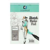 ALEX SPİRALLİ SKECTH MARKER PAD A5 200 gram 40 Yaprak (ALEX-0434)