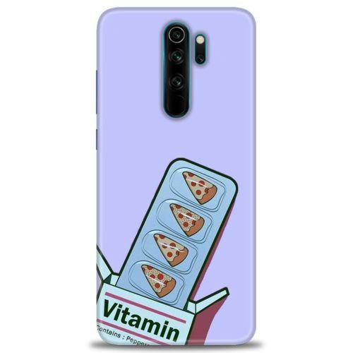 Xiaomi Redmi Note 8 Pro Kılıf HD Baskılı Kılıf - Vitamin + Tam Ekran Koruyucu