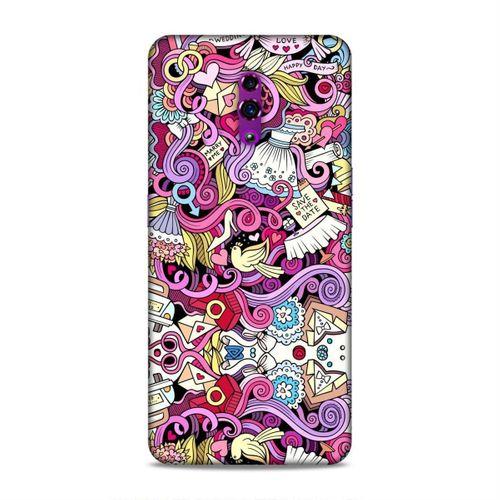Oppo Reno Kılıf Sevgili Doodle Arka Kapak Silikon Koruma Full Koruyucu