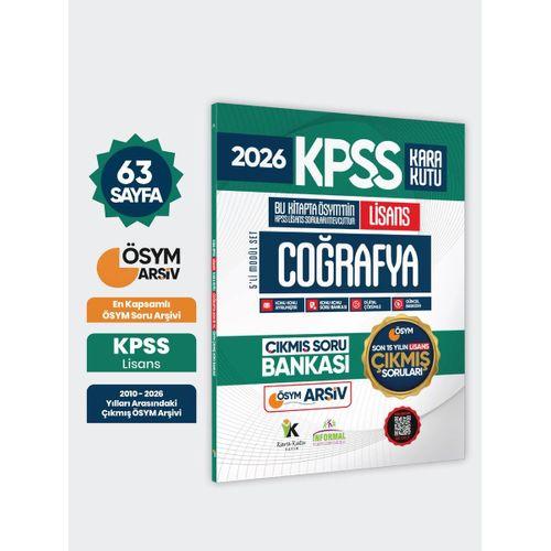 2026 FULLLisans KPSS Lisans Coğrafya Kara Kutu ÖSYM Çıkmış Soru Bankası Son 15 Yıl(Sadece Lisans)