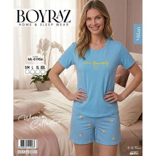 Boyraz Ml-01954 Kadın Milan Kısa Kol Şortlu Takım