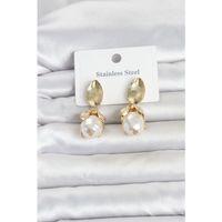 316L Çelik Gold Renk Çiçek Model Kadın Küpe