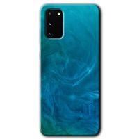 Potkal Hediye Fabrikası Samsung Galaxy S20 Kılıf HD Desen Baskılı Arka Kapak - Mavi Aura