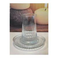 Müge 6'lı Cam Çay Tabağı Çay Tabak Altlığı Royaleks-TG-2023