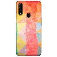 Oppo A31 Kılıf Pastel Renkler (26) Tpu Silikon Kılıf Sarı Kırmızı