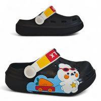 Calx 9041 Siyah Crks Tavşan Figürlü Erkek Çocuk Havuz Plaj Terlik