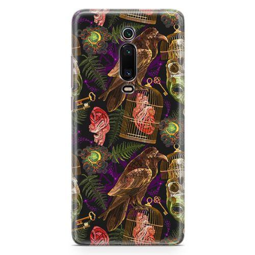 Xiaomi Redmi K20 Pro Premium Kılıf Tarot Gotik Kuzgun Arka Kapak Koruma Desenli Full Koruyucu