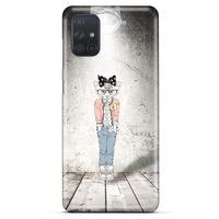 Samsung Galaxy M51 Kılıf FunnyMaX (39) Liquid Crystal Kılıf Açık Gri Kedl