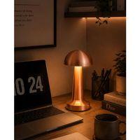 Modern Bronz Mantar Masa Lambası Led Dokunmatik Dekoratif Aydınlatma