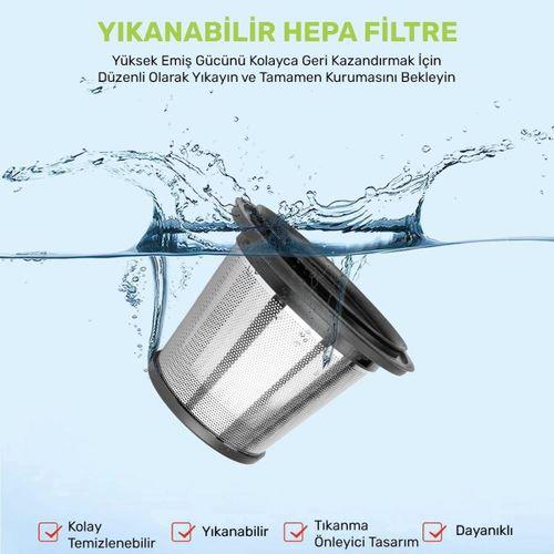 KOBB KBV20F 12V/Şarjlı Hibrit Araç Süpürgesi İçin Yedek HEPA+Çelik Filtre