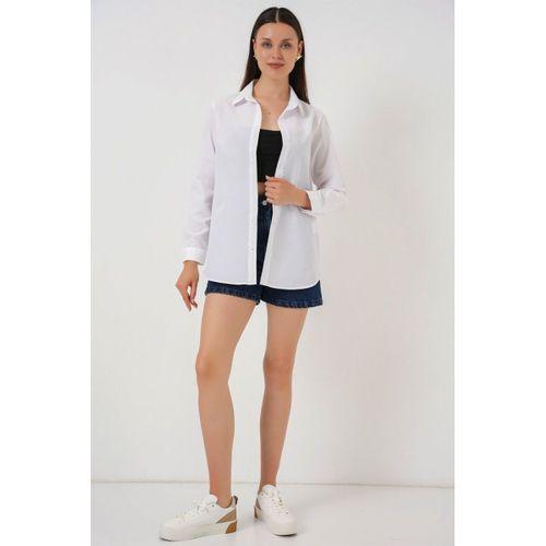 Uzun Kol Basic Gömlek 20279 - Beyaz