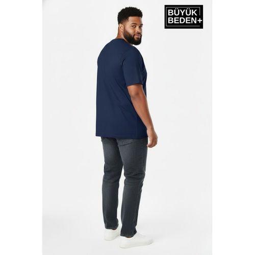 Erkek Büyük Beden Capri Island Baskılı 3xl-6xl Bisiklet Yaka Tshırt SPR26BTS510-14
