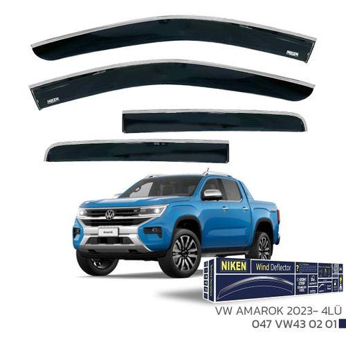 VW Amarok 2023 Sonrası - Kromlu Cam Rüzgarlığı 4Lü Parça