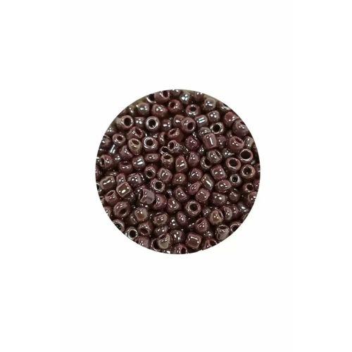 Dökme Cam Kum Boncuk (8/0) 3 mm - 20 Gram - Parlak Koyu Kestane - BNC168