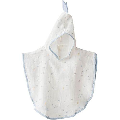 Andywawa Andywawa AC25612 Ocean İs My Happy Place Müslin Panço White