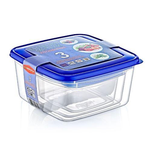 3'lü Kare Saklama Kabı Seti