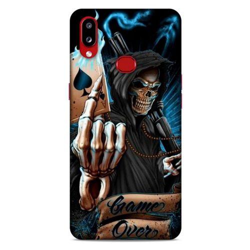 Samsung Galaxy A10s Uyumlu Kılıf Motorsiklet (21) Koruyucu Kapak Kurukafa