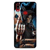 Samsung Galaxy A10s Uyumlu Kılıf Motorsiklet (21) Koruyucu Kapak Kurukafa