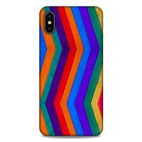 Lopard Apple iPhone XS Max Uyumlu Kılıf Wood'X (25) Antişok Kapak Baskılı