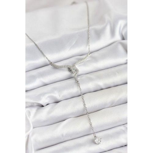 316L Çelik Zincir Gümüş Renk Yılan Model Y Kolye