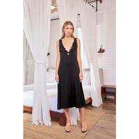 Göğüs Ve Sırt Dekolteli Dantelli Saten Gecelik