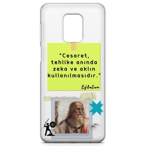 Xiaomi Redmi Note 9S Kılıf Caps Eflatun Arka Kapak Koruma Desenli Full Koruyucu