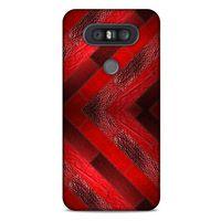 LG K41S - K51S Kılıf Patchwork (28) Arka Kapak Kırmızı Siyah