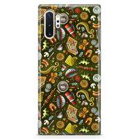 Samsung Galaxy Note 10 Plus Kılıf Barbekü Doodle Arka Kapak Koruma Desenli Full Koruyucu