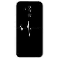 Huawei Mate 20 Lite Kılıf HD Desen Baskılı Arka Kapak + Temperli Cam - Heart Rytm