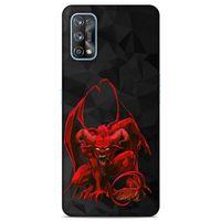 Lopard Oppo Realme 7 Pro Uyumlu Kılıf Tattoo's (17) Tasarım Kılıf Red Dragon