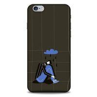 Apple Iphone 6S Plus Kılıf Depresyon (33) Hybrid Kılıf Kahve Toz Pembe