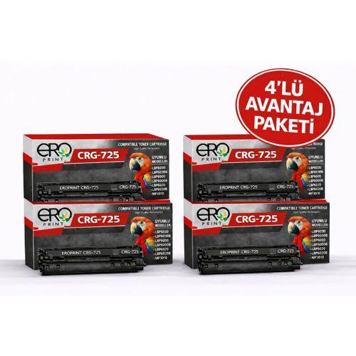 Canon CRG725 Muadil Toner - 4'lü Avantaj Paket