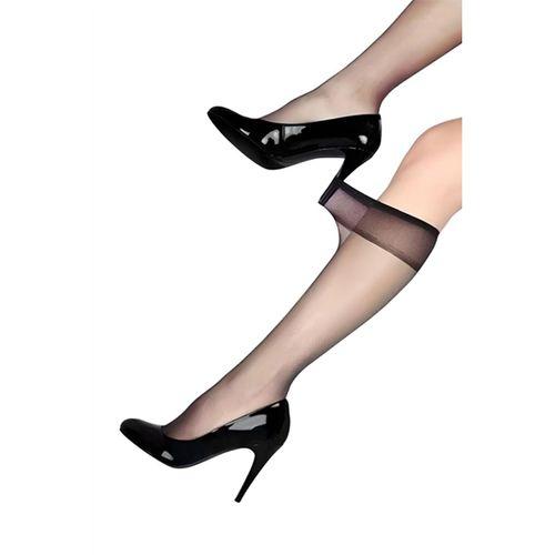 Kadın Diz Altı Pantolon Çorabı  Fit İnce Parlak Burnu Takviyeli Dayanıklı Lastikli  Müjde