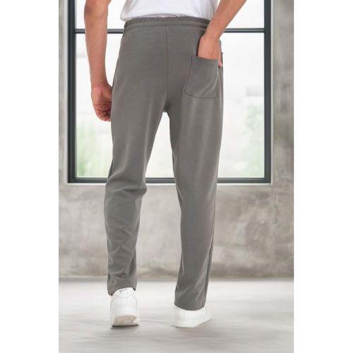 Scuba Modal Kumaş Relaxed Fit Erkek Eşofman Altı Pantolon - Füme