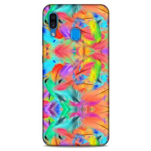 Samsung Galaxy A30 Kılıf Desenli Özel Seri Tüyler (32) Soft Silikon Kılıf