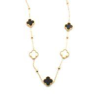 Boncuklu Yonca Kolye - Altın