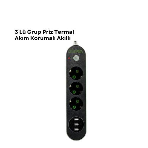 3 Usb Portlu Üçlü Priz Cxe103