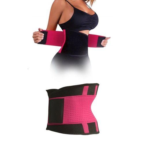 Hot Belt Termal Sauna Kemer Unisex Terletme Korsesi  pembe-siyah
