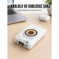 Magsafe Uyumlu Kablosuz Powerbank Hızlı Şarj Özellikli Yeni Nesil
