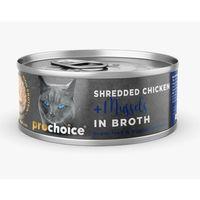 ProChoice Deluxe Shredded Chicken&Mussels Kedi Konservesi 70 gr