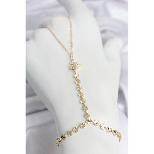 Gold Renk Pirinç Kutup Yıldızı Zirkon Taşlı Şahmeran