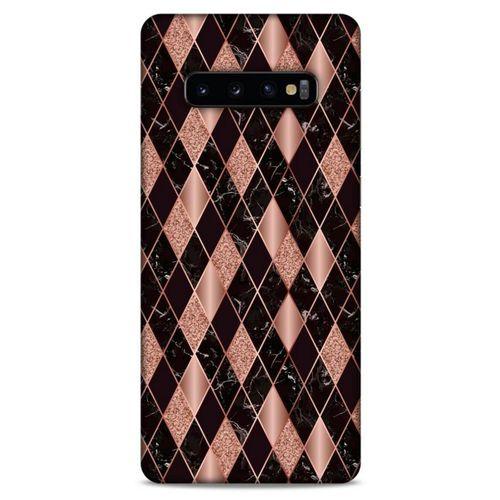 Mermer Desenli (25) Tema Antişok Kapak Rose Gold Samsung Galaxy S10 Plus Kılıf