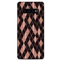 Mermer Desenli (25) Tema Antişok Kapak Rose Gold Samsung Galaxy S10 Plus Kılıf