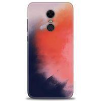 Xiaomi Redmi 5 Plus Kılıf HD Baskılı Kılıf - Sisli Turuncu + Tam Ekran Koruyucu