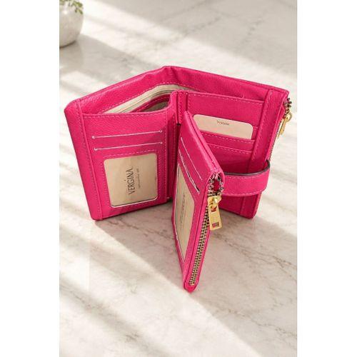 PEMBE Dügmeli Fermarlı Kadın Cüzdanı