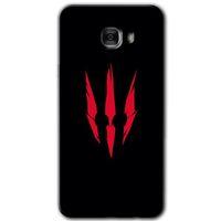 Samsung Galaxy C7 HD Baskılı Kılıf + 9D Tam Ekran Koruyucu - Ayı Pençesi