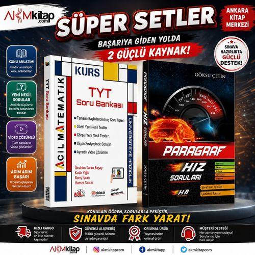 Acil Yayınları TYT Matematik Soru Bankası ve Hız Renk Paragraf Soru Bankası Seti 2 Kitap