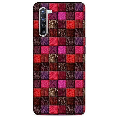 Oppo Reno 3 Pro 5g Kılıf Patchwork (22) Tam Koruma Kılıfı Fuşya Bordo